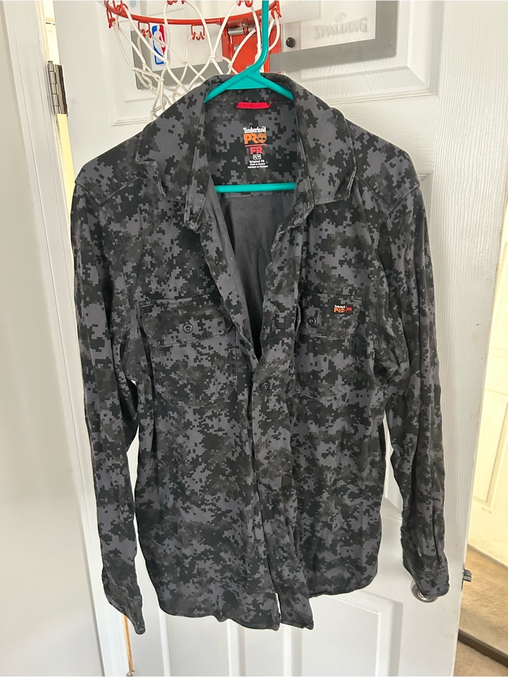 Timberland PRO Black and Gray Digital Camo Work Shirt Jacket